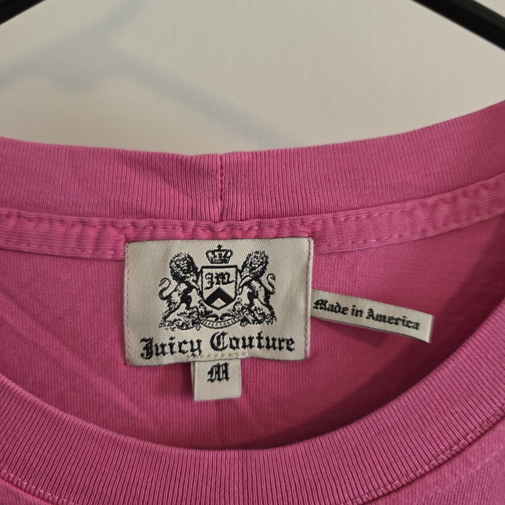 Vintage Juicy Couture Men's Pink Tee - Picture 5 of 8